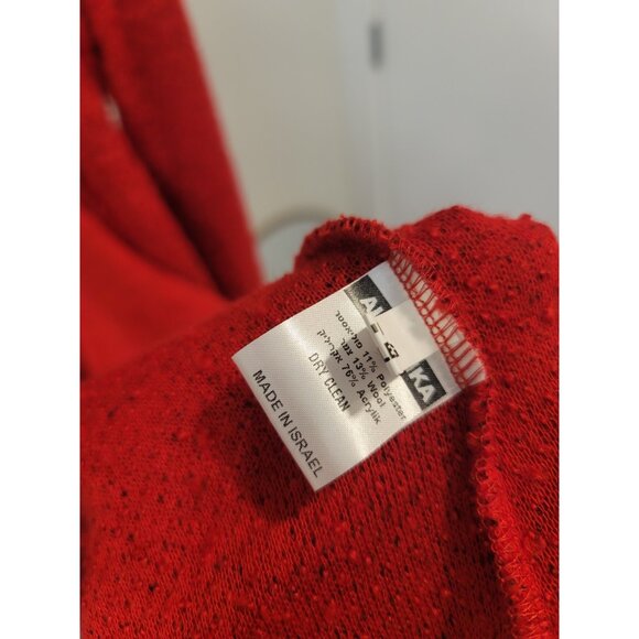 Alembika Boucle Knit Coat Oversized Pockets Size 2 (8-10) Lagenlook Knee Length - Picture 7 of 9